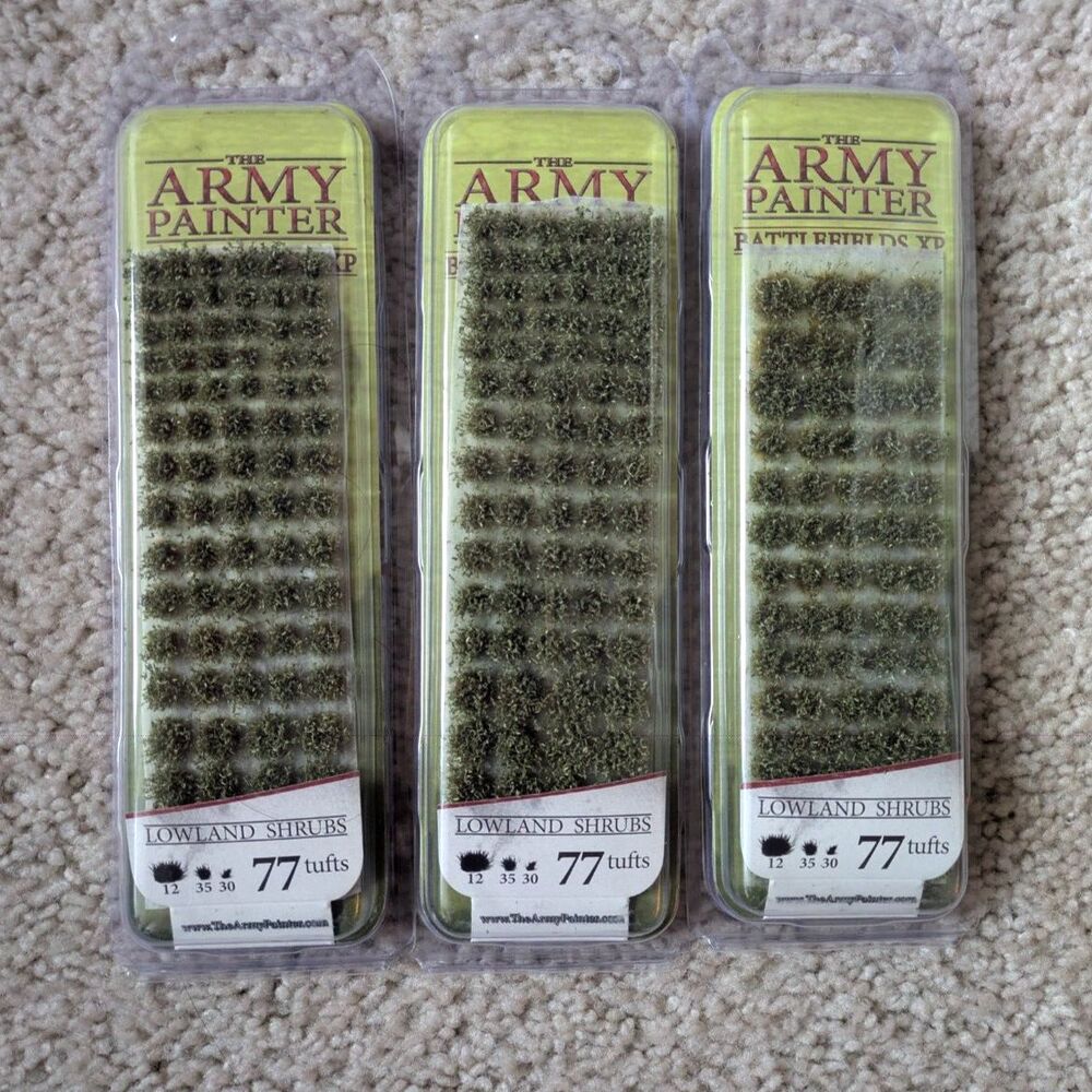 NIB Army Painter Lowland Shrubs 77 Tufts - Lot of 3